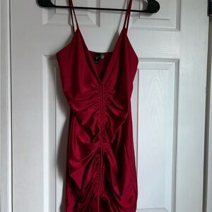 Windsor Elegant Red Ruched Dress